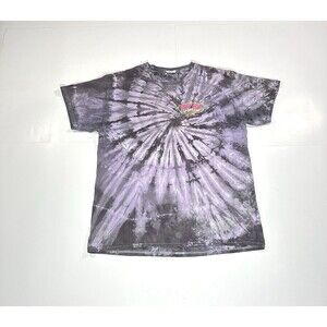Vintage 90s Ron Jon Surf Shop T-Shirt Myrtle Beach Tie Dye Purple Graphic Large